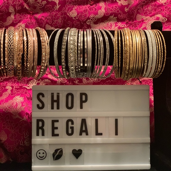 Rose Gold Bangle Bracelet Set - Picture 3 of 3